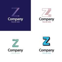 lettre z grand logo pack design création de logos modernes créatifs pour votre entreprise vecteur