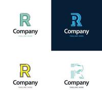 lettre r grand logo pack design création de logos modernes créatifs pour votre entreprise vecteur