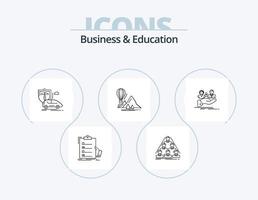 pack d'icônes de ligne d'affaires et d'éducation 5 conception d'icônes. répondre. consultation. idée. université. éducation vecteur