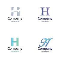 lettre h grand logo pack design création de logos modernes créatifs pour votre entreprise vecteur