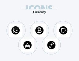 pack d'icônes de glyphe monétaire 5 conception d'icônes. monnaie. bitcoins. banque . pièce de monnaie vecteur