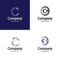 lettre c grand logo pack design création de logos modernes créatifs pour votre entreprise vecteur