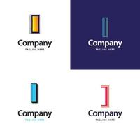 lettre i grand logo pack design création de logos modernes créatifs pour votre entreprise vecteur