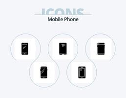 pack d'icônes de glyphe de téléphone portable 5 conception d'icônes. . . dos. Samsung. mobile vecteur