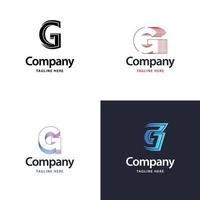 lettre g grand logo pack design création de logos modernes créatifs pour votre entreprise vecteur