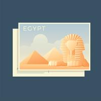 Cartes postales du vecteur de l'Egypte du monde