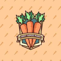 Carotte Farmers Market Logo vecteur