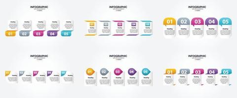 cet ensemble d'infographies vectorielles est parfait pour la publicité de votre entreprise dans des brochures. dépliants. et revues. vecteur