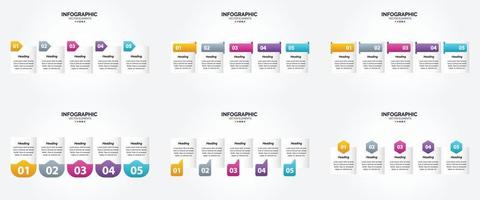 cet ensemble d'infographies vectorielles est idéal pour faire la publicité de votre entreprise dans des brochures. dépliants. et revues. vecteur