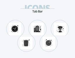 pack d'icônes de glyphe de barre d'onglets 5 conception d'icônes. . trophée. GPS. récompense. entreprise vecteur