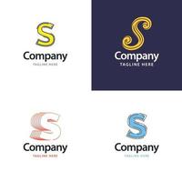 lettre s grand logo pack design création de logos modernes créatifs pour votre entreprise vecteur