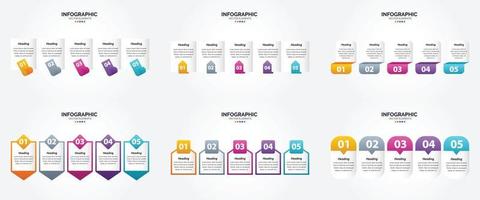 cet ensemble d'infographies vectorielles est idéal pour la publicité dans une brochure. prospectus. ou magazine. vecteur