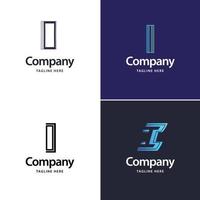 lettre i grand logo pack design création de logos modernes créatifs pour votre entreprise vecteur