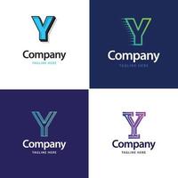 lettre y grand logo pack design création de logos modernes créatifs pour votre entreprise vecteur