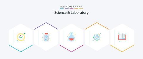 science 25 pack d'icônes plates comprenant. science. test. connaissance. science vecteur