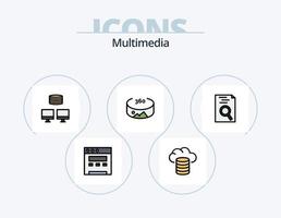 pack d'icônes rempli de ligne multimédia 5 conception d'icônes. . . site Internet. site Internet. alerte vecteur