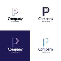 lettre p grand logo pack design création de logos modernes créatifs pour votre entreprise vecteur