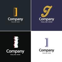 lettre i grand logo pack design création de logos modernes créatifs pour votre entreprise vecteur