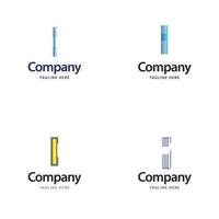 lettre i grand logo pack design création de logos modernes créatifs pour votre entreprise vecteur