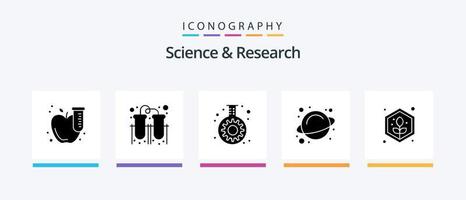 pack d'icônes de glyphe scientifique 5 comprenant une plante. agriculture. dent. espace. rotation. conception d'icônes créatives vecteur