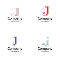 lettre j grand logo pack design création de logos modernes créatifs pour votre entreprise vecteur