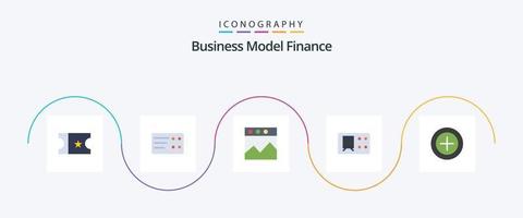financez le pack d'icônes plat 5, y compris. billet. Paiements vecteur