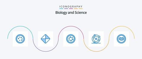 pack d'icônes bleu biologie 5, y compris l'anatomie. la biologie. la biologie. bio. laboratoire vecteur