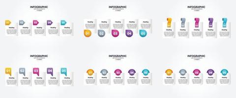 cet ensemble d'infographies vectorielles est parfait pour la publicité de votre entreprise dans des brochures. dépliants. et revues. vecteur