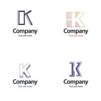 lettre k grand logo pack design création de logos modernes créatifs pour votre entreprise vecteur