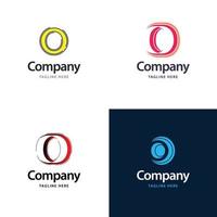 lettre o grand logo pack design création de logos modernes créatifs pour votre entreprise vecteur