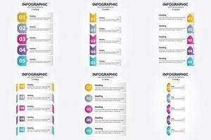 cet ensemble d'illustrations vectorielles est parfait pour créer des infographies pour la publicité. dépliants. dépliants. et revues. vecteur