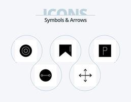 symboles et flèches glyphe pack d'icônes 5 conception d'icônes. . signe. signe. parking. drapeau vecteur