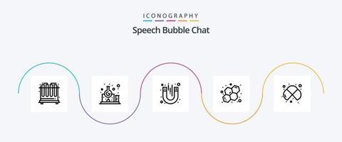 pack d'icônes de la ligne de chat 5, y compris l'étude. cellules. aimant. atomes. chimie vecteur