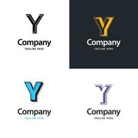 lettre y grand logo pack design création de logos modernes créatifs pour votre entreprise vecteur