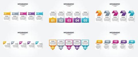 les illustrations vectorielles de cet ensemble sont idéales pour créer des infographies pour la publicité. dépliants. dépliants. et revues. vecteur