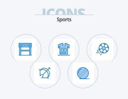 pack d'icônes de sport bleu 5 conception d'icônes. football. arbitre. sport. football. course vecteur