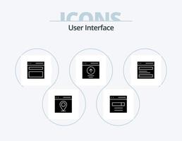 pack d'icônes de glyphe d'interface utilisateur 5 conception d'icônes. message. communication. recherche. menu vecteur