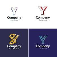 lettre y grand logo pack design création de logos modernes créatifs pour votre entreprise vecteur