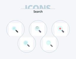 rechercher le pack d'icônes plates 5 conception d'icônes. . plus. recherche. recherche. aimer vecteur