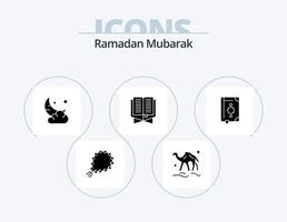 pack d'icônes ramadan glyphe 5 conception d'icônes. Islam. coran. désert. nouveau. Ramadan vecteur