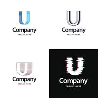 lettre u grand logo pack design création de logos modernes créatifs pour votre entreprise vecteur