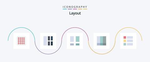 mise en page plat 5 pack d'icônes comprenant la mise en page. cadre. mise en page. collage. mise en page vecteur