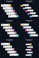 impressionnez votre public avec des infographies vectorielles professionnelles dans votre présentation. vecteur