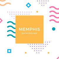 Fond de vecteur plat Memphis