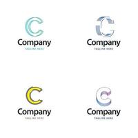 lettre c grand logo pack design création de logos modernes créatifs pour votre entreprise vecteur