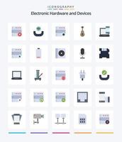 appareils créatifs 25 pack d'icônes plates telles que macbook. dispositifs. serveur. ordinateur. son vecteur