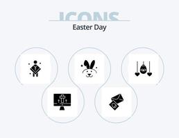 pack d'icônes de glyphe de pâques 5 conception d'icônes. cœur. lapin. Christian. Pâques. prédicateur vecteur