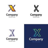 lettre x grand logo pack design création de logos modernes créatifs pour votre entreprise vecteur