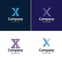 lettre x grand logo pack design création de logos modernes créatifs pour votre entreprise vecteur