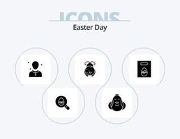 pack d'icônes de glyphe de pâques 5 conception d'icônes. printemps. insecte. content. bogue. homme vecteur